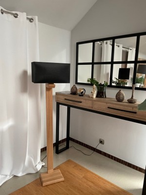 Lampa podłogowa dębowa 141 cm