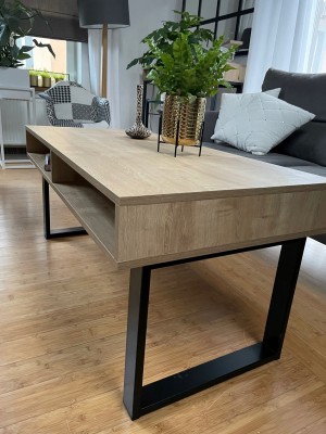 Stolik Loft z półkami przelotowymi Hamilton 120x 60 x 55