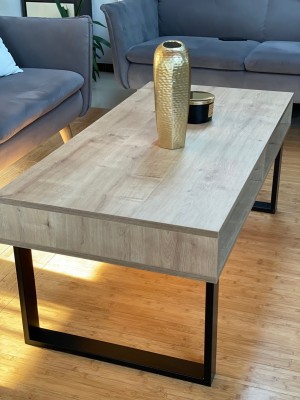 Stolik Loft  Hamilton z półkami przelotowymi  120x 60 x 50
