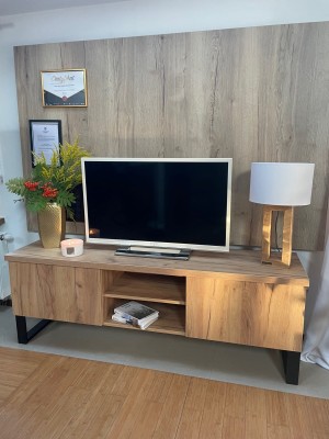 Szafka RTV Dąb Craft Złoty 170 x 40 x 60