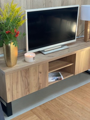 Szarka RTVLoft Dąb Craft Złoty 150 x 40 x 60 