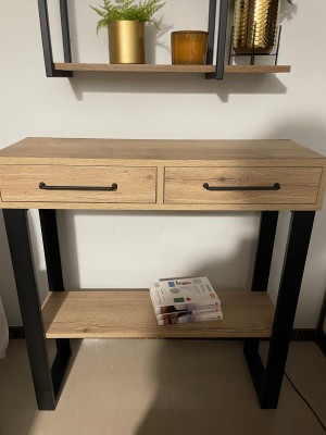 KONSOLA  LOFT HALIFAX  Z SZUFLADAMI I PÓŁKĄ 100X30X94