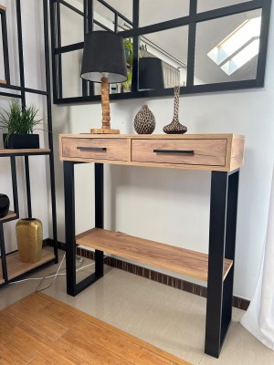 Konsola z półką Craft Złoty 100 x30 x94