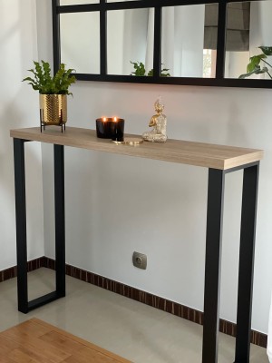 Konsola Loft laminat Dąb Miodowy 120 x 30 x 94 